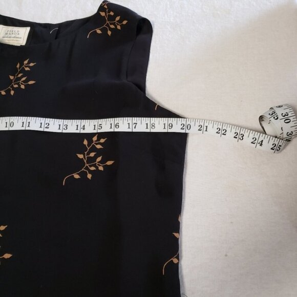 Vintage Silk Sleeveless Button Back Blouse Top Leopard Print Size 10 Field Manor - Picture 10 of 12